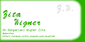 zita wigner business card